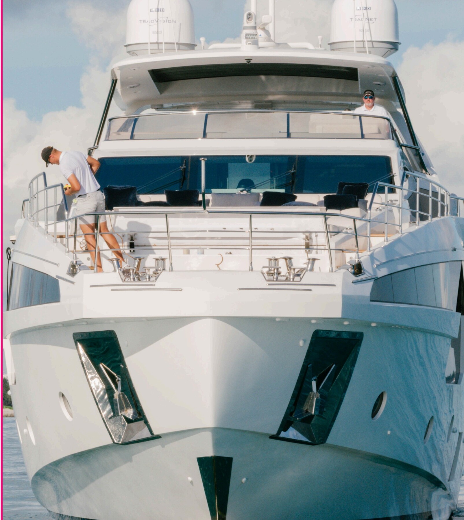 Bow view at the dock